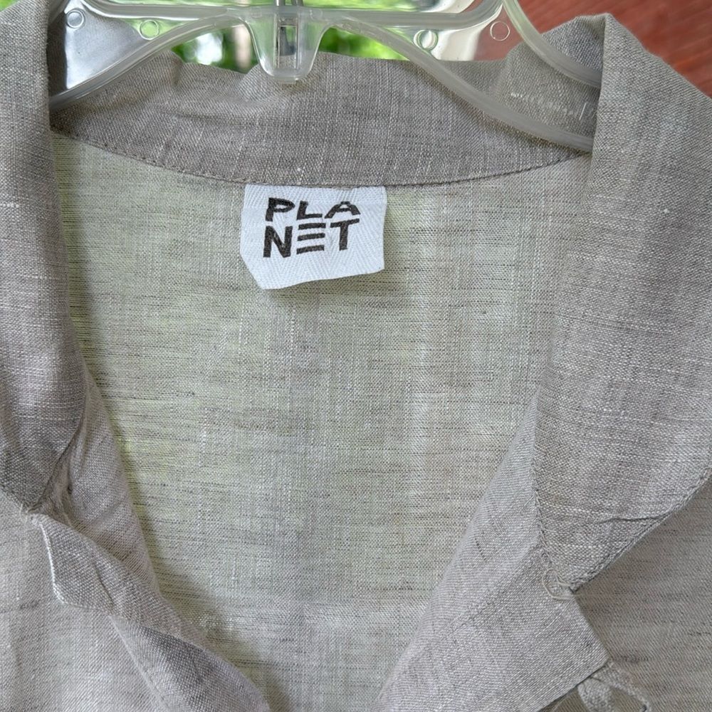 Planet Light Tan Oversized Blouse - One Size Fits All - - Picture 4 of 13